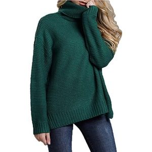 Chunky loose turtleneck sweater